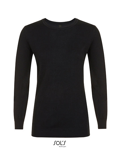 Damen  Rundhalsausschnitt Pullover 