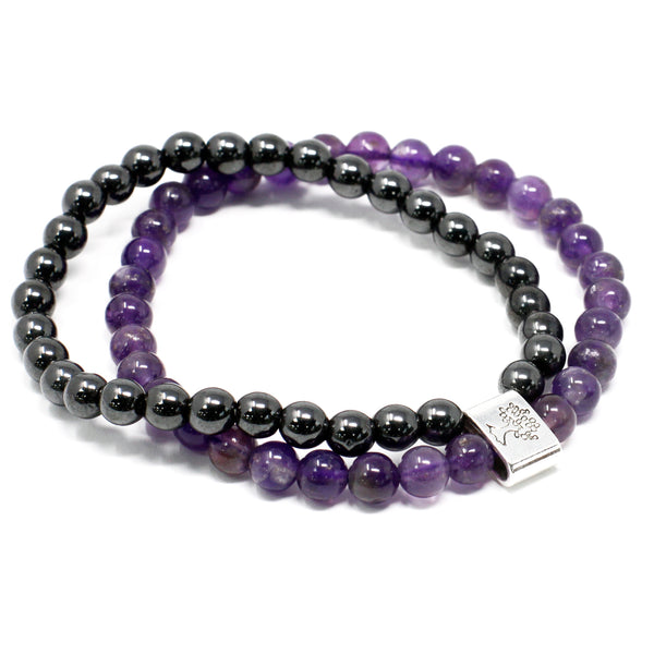 Magnetisches Edelsteinarmband - Amethyst - Gentiuss