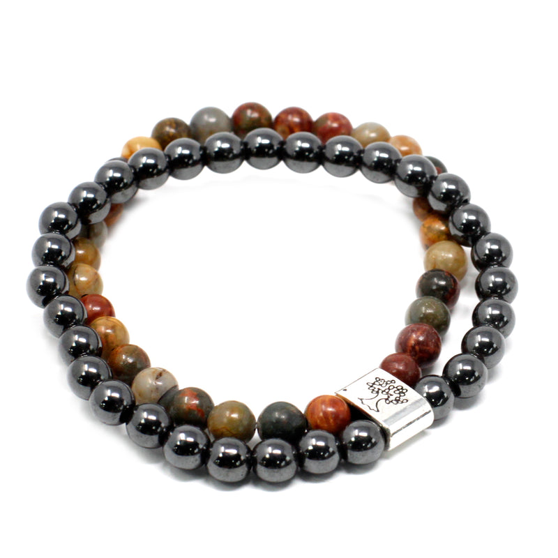 Magnetisches Edelsteinarmband-Picasso Jasper - Gentiuss