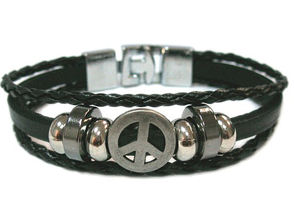 Unisex Echtleder Armband "Peace" - Gentiuss