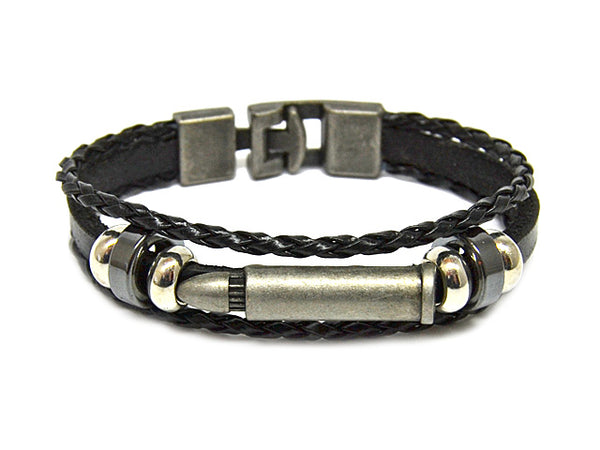 Herren Echtleder Armband "Bullet" - Gentiuss