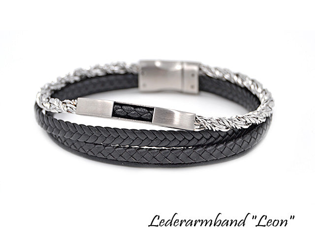 Herren Echtleder Armband "Leon - Gentiuss