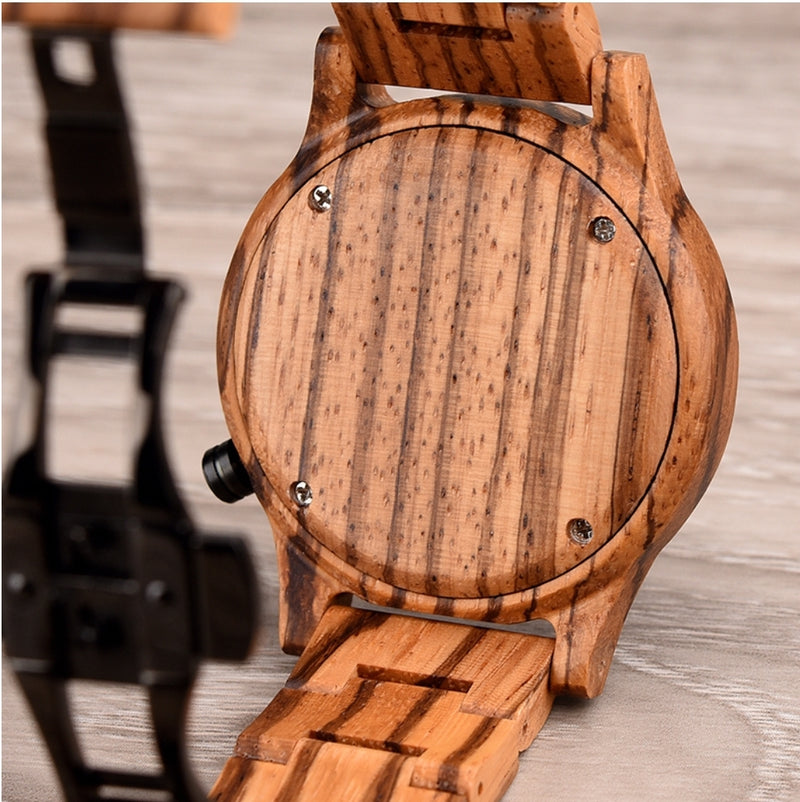 Minimalist wooden watch for men