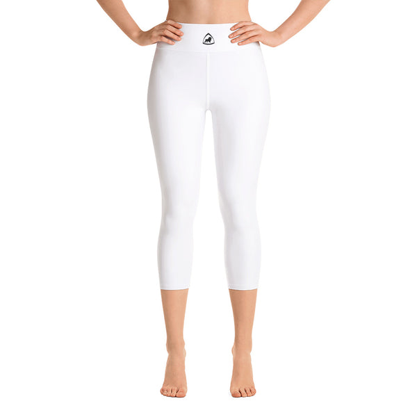 Weiße Yoga-Capri-Leggings - Gentiuss