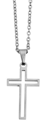 Unisex Edelstahlkette mit Kreuz Anhänger - Gentiuss