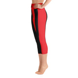 Schwarz-Rot Damen Leggings - Gentiuss