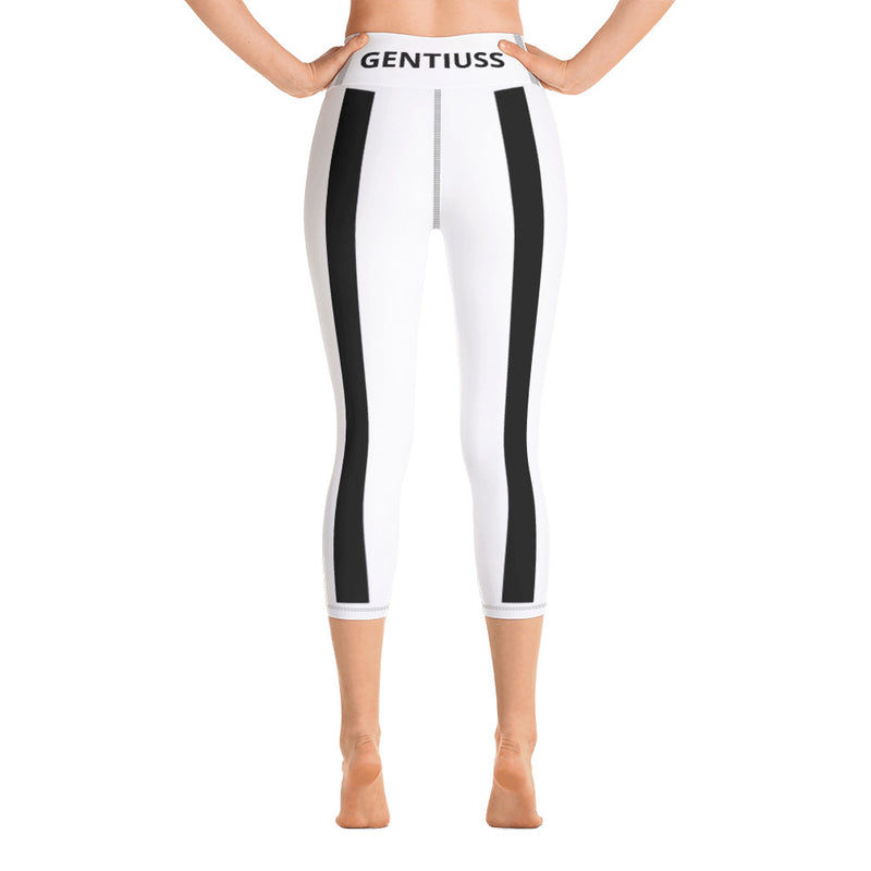 Schwarz - Weiß Yoga-Leggings - Gentiuss