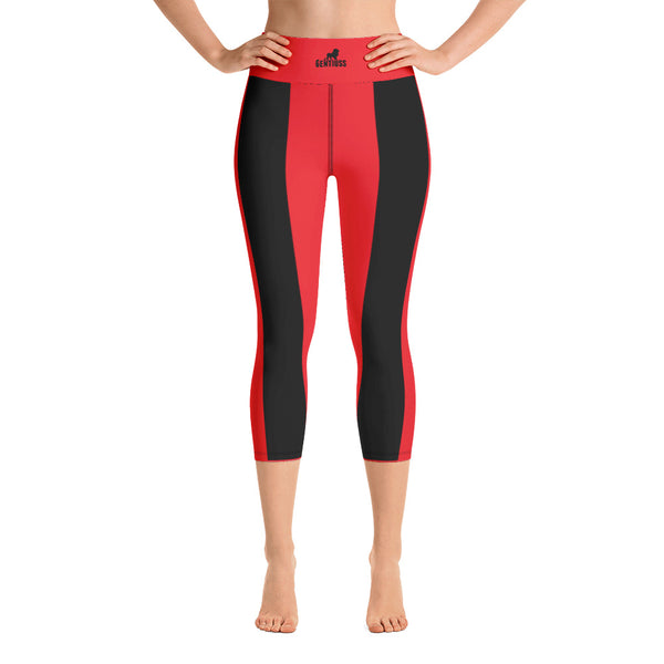 Schwarz-Rot Damen Leggings - Gentiuss