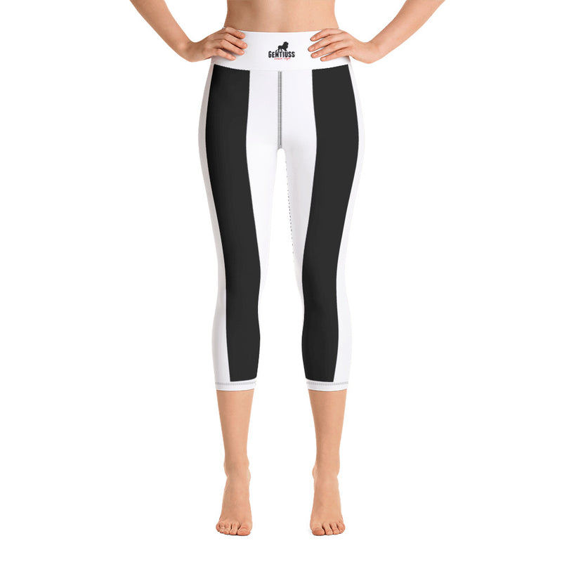 Schwarz - Weiß Yoga-Leggings - Gentiuss