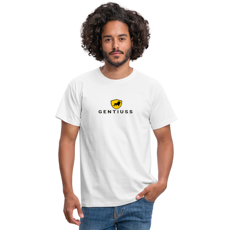 Männer T-Shirt - Weiß -100% Baumwolle-Gentiuss