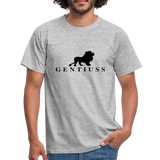 Männer T-Shirt - Grau meliert-aus 100% Baumwolle-Gentiuss