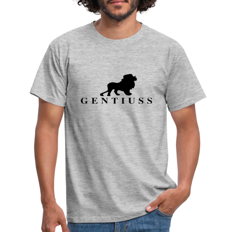 Männer T-Shirt - Grau meliert-aus 100% Baumwolle-Gentiuss