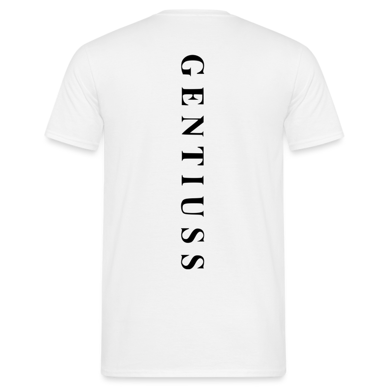 Männer T-Shirt - weiß-Klassisch geschnittenes T-Shirt für Männer-Gentiuss