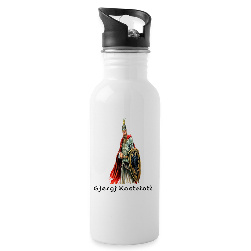 Trinkflasche-Gjergj Kastrioti - weiß